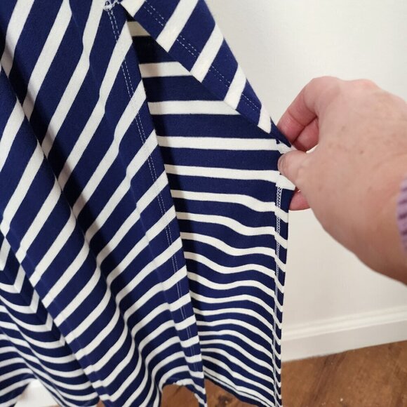 NWT Tommy Bahama Breton Stripe Racerback Maxi Dress Coverup Navy White Small - Picture 7 of 12